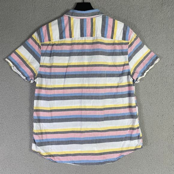 Original Penguin Heritage Slim Fit Striped Short Sleeve Button Shirt Men's Large - Picture 2 of 10